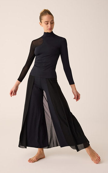 PANTS WITH TULLE PANEL