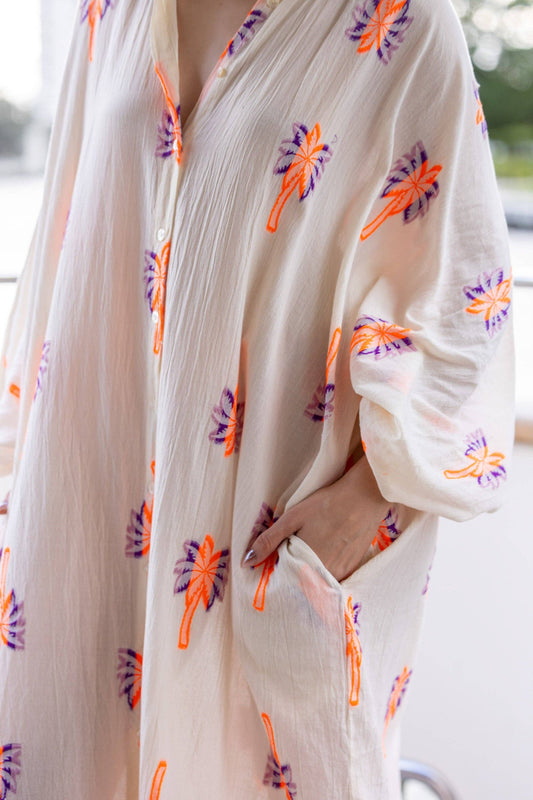 Long Fluid Shirt Dress Nepal