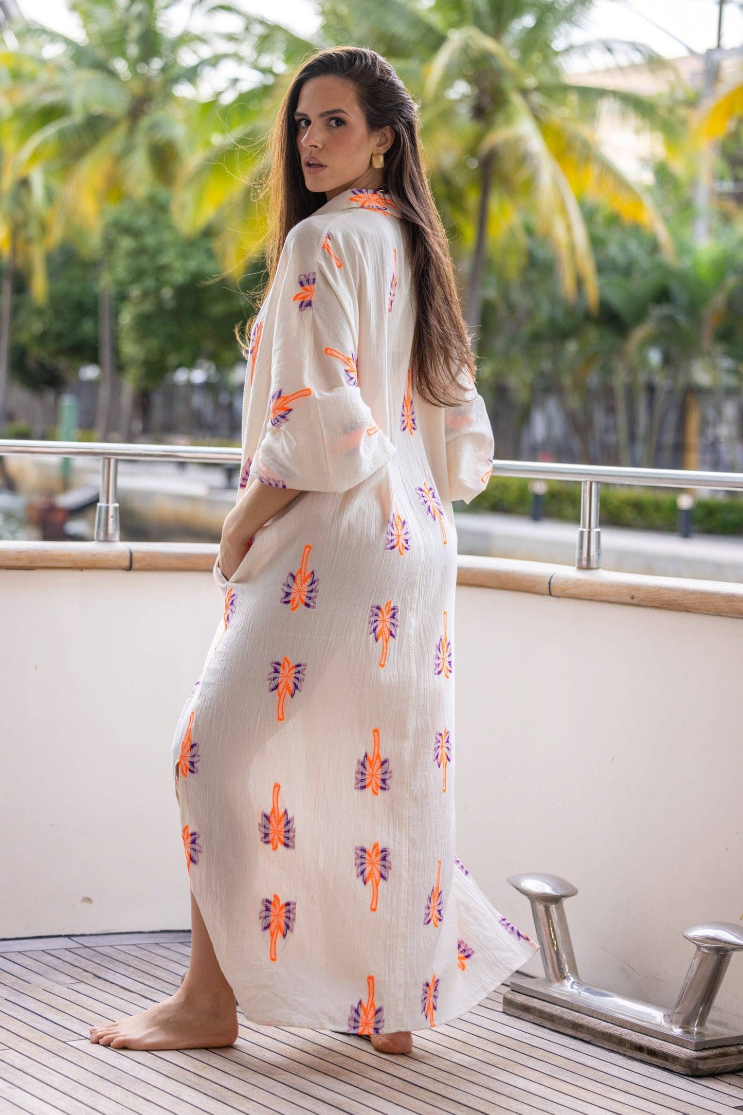 Long Fluid Shirt Dress Nepal
