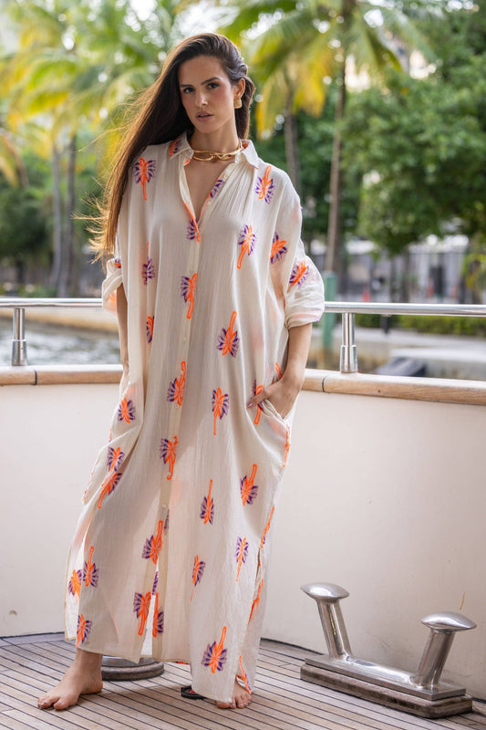 Long Fluid Shirt Dress Nepal