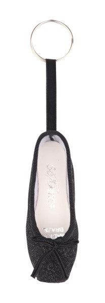 So Danca Mini pointe shoe key ring glitter