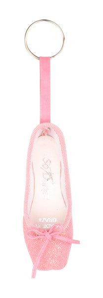 So Danca Mini pointe shoe key ring glitter