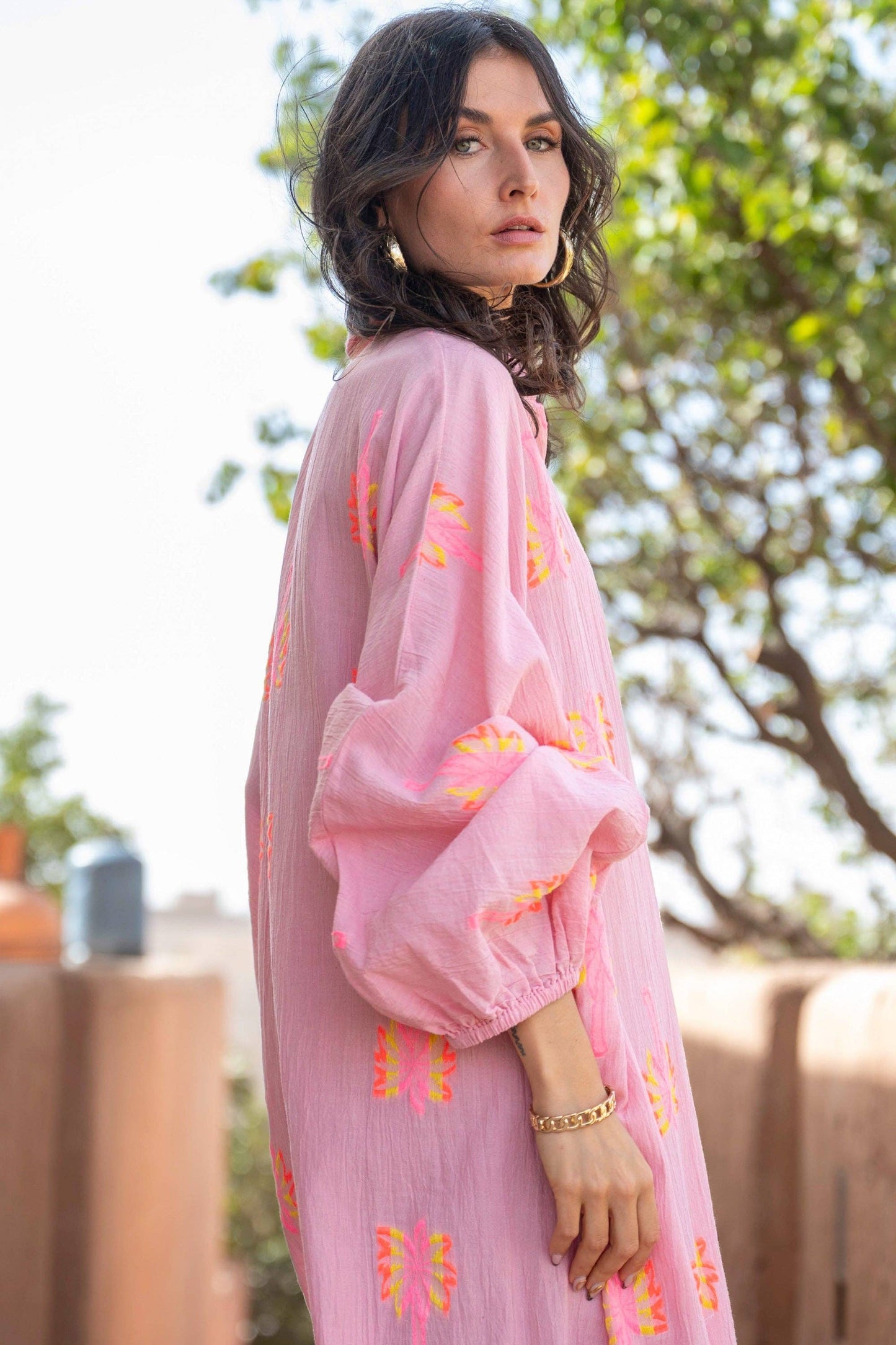 Long Fluid Shirt Dress Nepal
