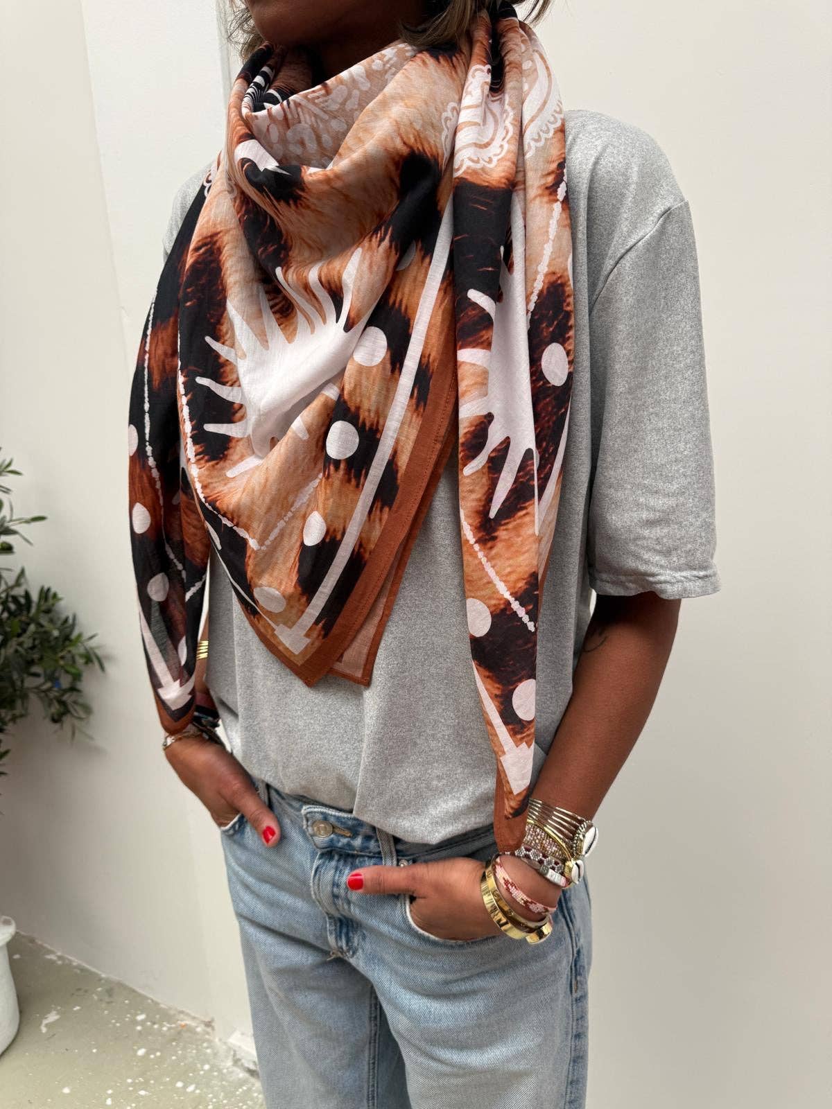 TOUT - Amelie LEOPARD scarf