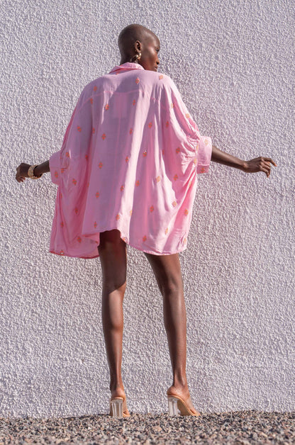 Nisole Loose Buttoned Sequin Blouse