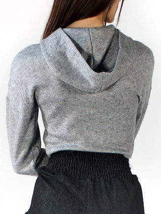 Warm Cross-over Hooded Shrug