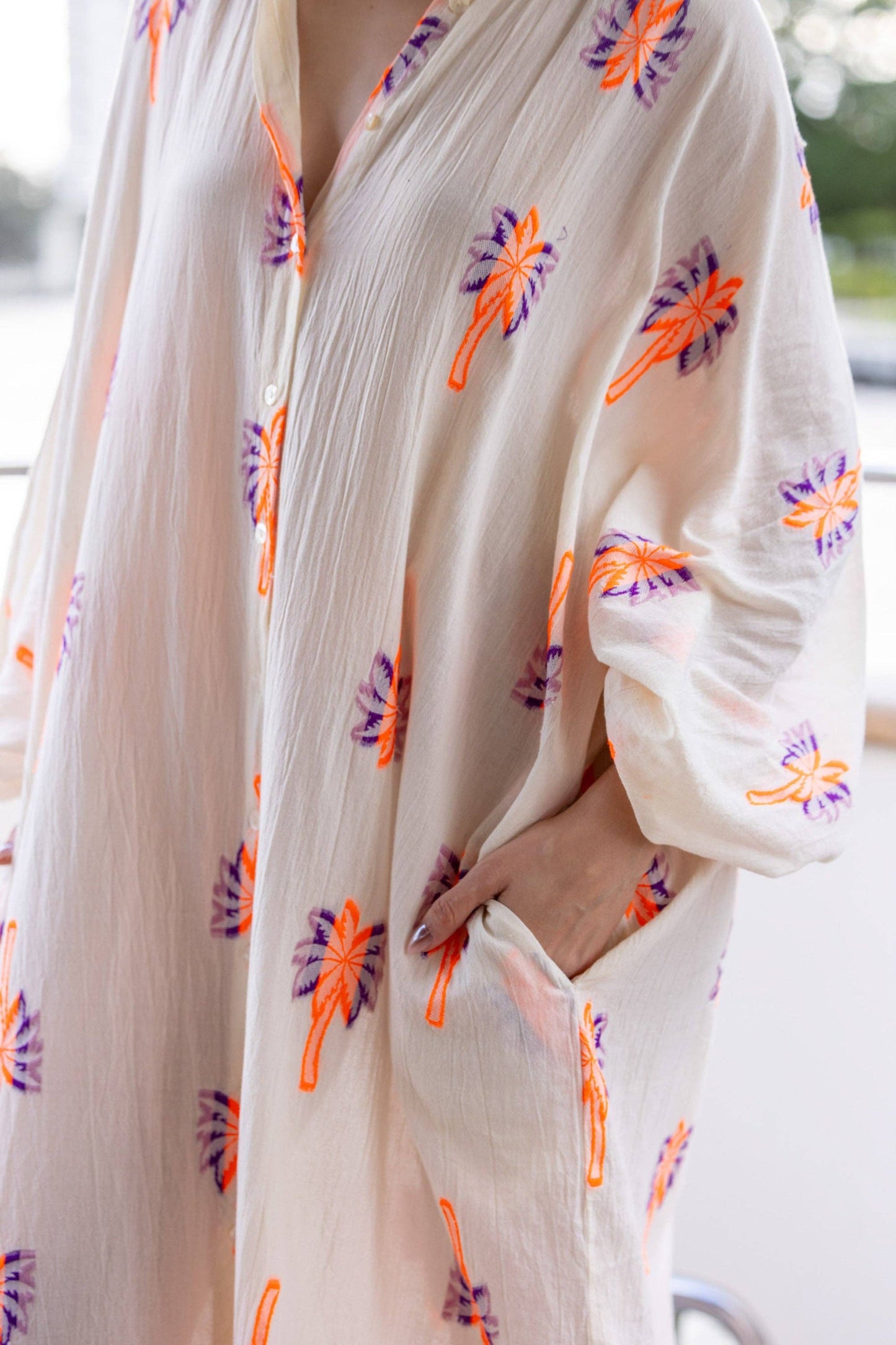 Long Fluid Shirt Dress Nepal