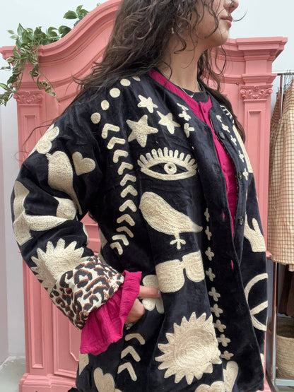 Velvet Jacket DREAM black