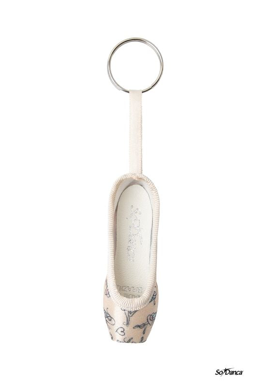 Mini pointe shoe key ring